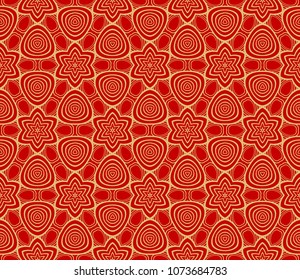 Super color decorative floral ornament modern pattern. for interior design, textile, wallpaper. seamless vector illustration.