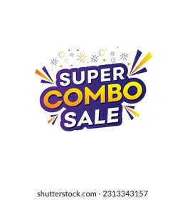 Super Combo Sale, Sale Logo Unit Template Vector Design 