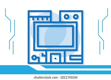 Super Computer Icon Symbol Sign From Modern Artificial Intelligence Collection For Mobile Concept And Web Apps Design. Smart Robotic And Digital Technology Related Vector Line Icons. 
