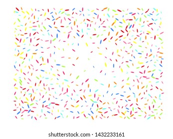 Super confetti assembled. Multicolor hexagonal shapes futuristic. Confetti new background celebration.