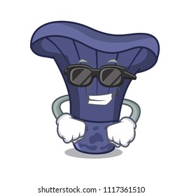 Super cool actarius indigo mushroom character cartoon