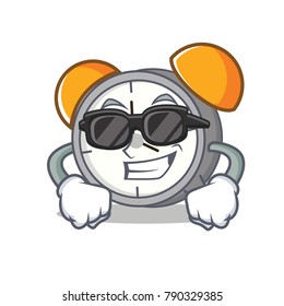 Super cool alarm clock character cartoon