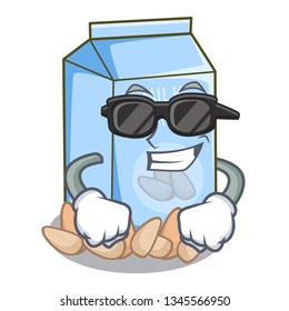 Super cool almond milk isolated in the mascot
