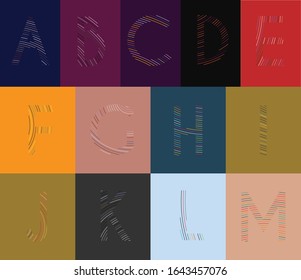 Super Cool Alpabeth Abstrack Art Vektor Illustrator