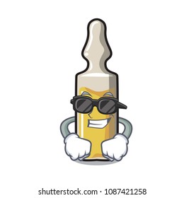 Super cool ampoule character cartoon style