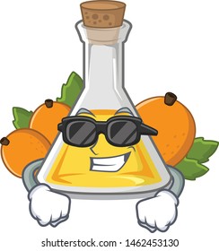 Super cool apricot oil isolated with the mascot