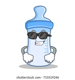 Super cool baby bottle character cartoon