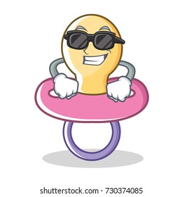 Super cool baby pacifier character cartoon