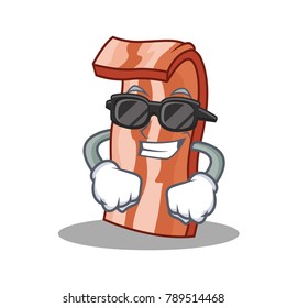 Super cool bacon character cartoon style