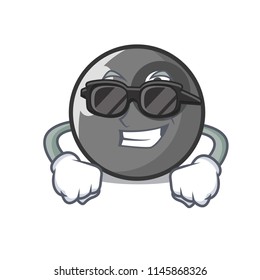 Super cool billiard ball character cartoon
