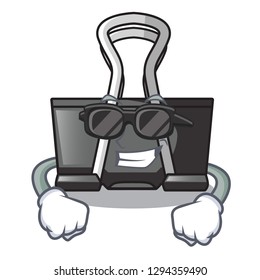 Super cool binder clip isolated on the cartoon