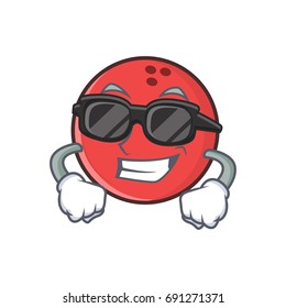 Super Cool Bowling Ball Character Cartoon