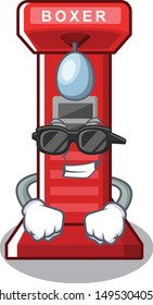 Super cool boxing game machine on the cartoon