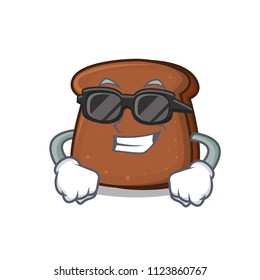 Super cool brown bread character cartoon