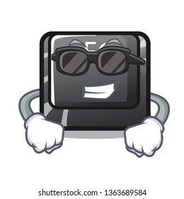 Super cool button f6 isolated in the mascot