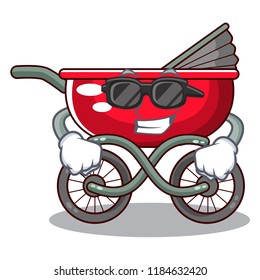 Super cool cartoon baby stroller in the beach