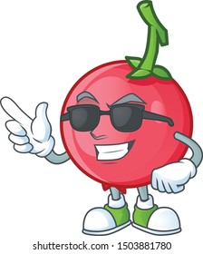 Super cool cartoon lovi lovi fruit with mascot