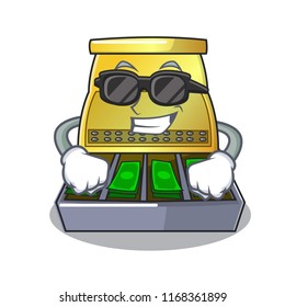Super cool cartoon vintage cash register front view