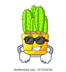 Super cool cereus cactus bouquet on character cartoon