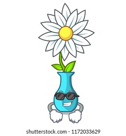 Super cool character cartoon glass vase with flowers