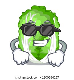 Super cool character chinese cabbage in wooden bowl
