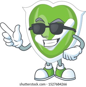 Super cool checkmark shield with character a mascot