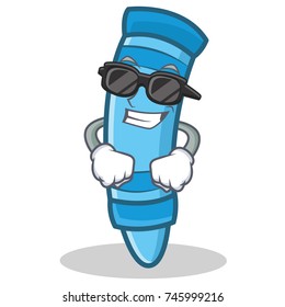 Super cool crayon character cartoon style