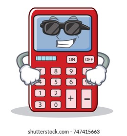 Super cool cute calculator character cartoon
