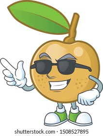 Super cool cute longan fruit cartoon with character mascot.