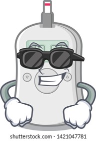 Super cool diabetes check machine isolated the cartoon