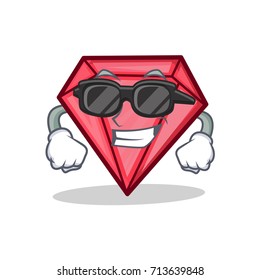 Super cool diamond character cartoon style