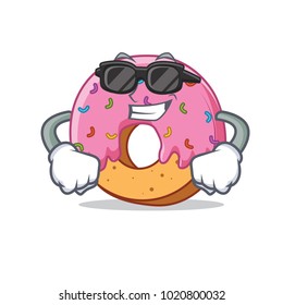 Super cool Donut character cartoon style