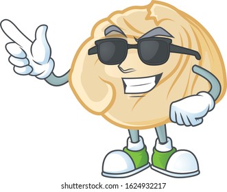 Super cool dumpling character wearing black glasses