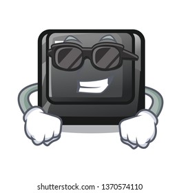 Super cool E button attached to cartoon keyboard