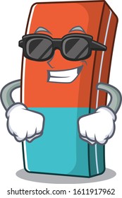 Super cool eraser character wearing black glasses