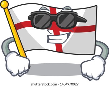 Super cool flag england with the cartoon shape