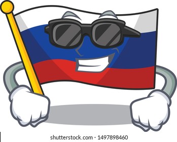 Super cool flag russian stored in cartoon cupboard