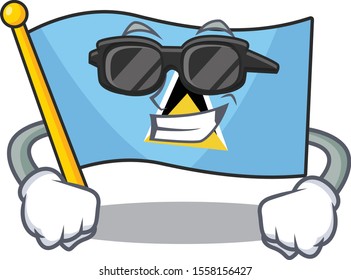 super cool flag saint lucia with character shape