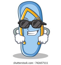 Super cool flip flops character cartoon