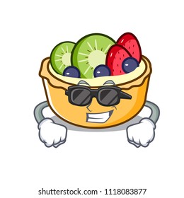Super cool fruit tart character cartoon