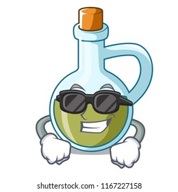 Super cool glass bottle premium olive oil character