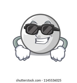 Super cool golf ball character cartoon