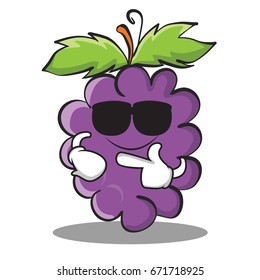 Super cool grape character cartoon collection