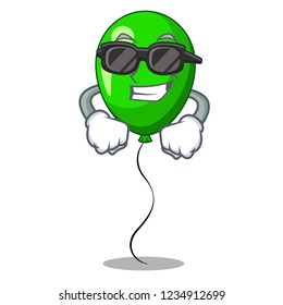 Super cool green baloon on left corner mascot