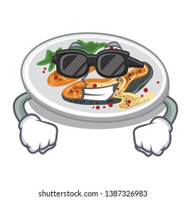 Super cool grilled salmon in the character shape
