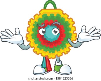 Super Cool Grinning pinata mascot cartoon style