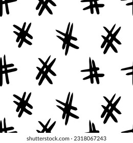 super genial patrón de etiquetas. Patrón blanco y negro en vector.