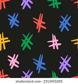 super cool hashtag template. Color pattern in vector.
