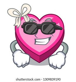 Super cool Heart box isolated in the character