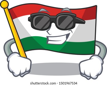 Super cool hungary flag was hoisted on mascot pole